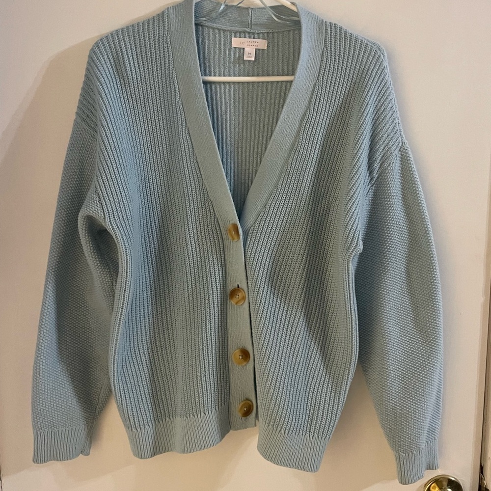 Lauren Conrad Women's Light Blue Cardigan Sweater size medium